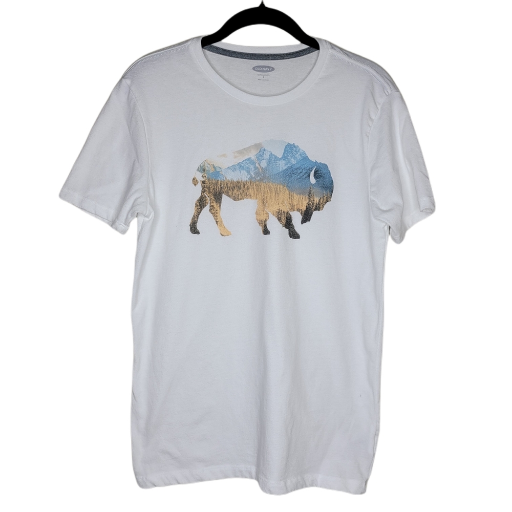 Old Navy men's buffalo t shirt size small - Picture 1 of 6